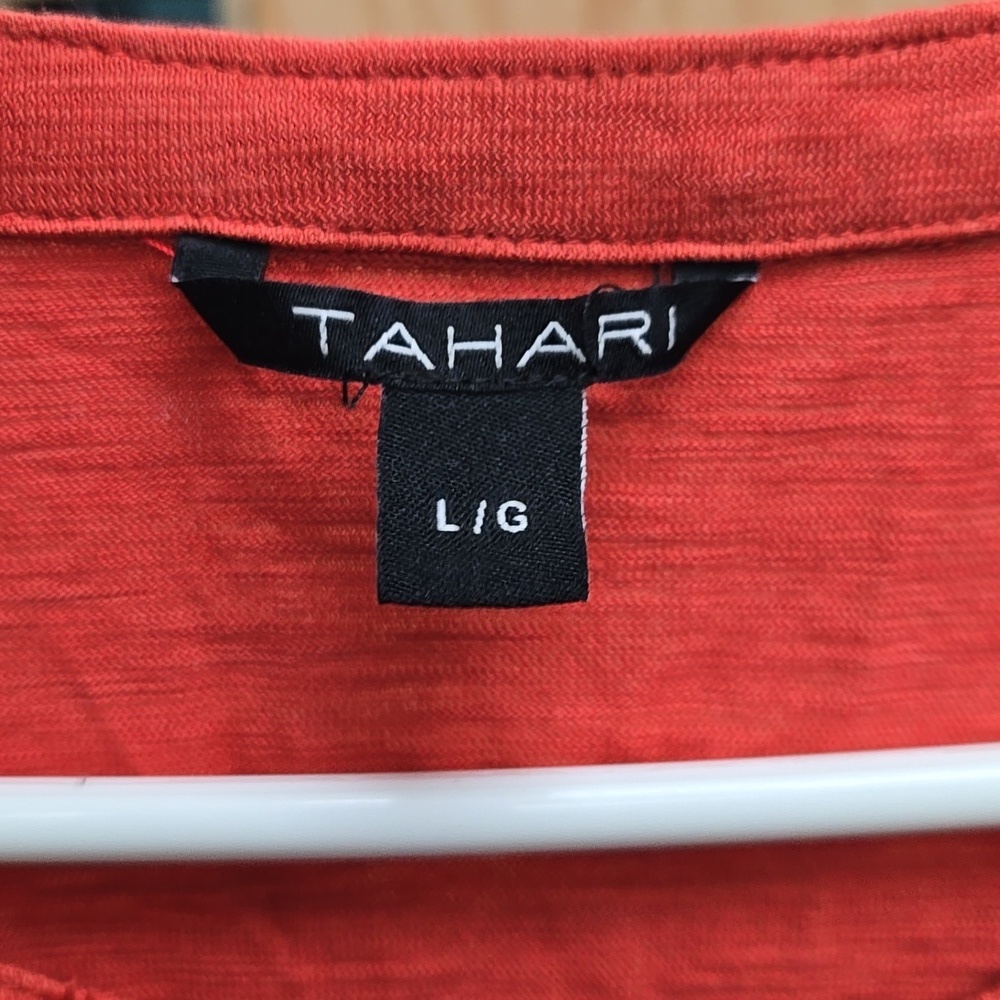 Tahari Size L Faded Red Sleeveless Tank Top - Picture 5 of 7